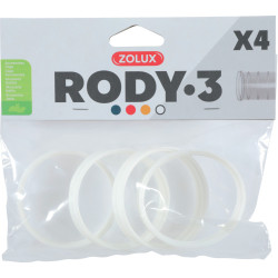 Zolux 4 anneaux connecteur pour tube Rody . couleur blanc. taille ø 6 cm . pour rongeur. Tubes et tunnels