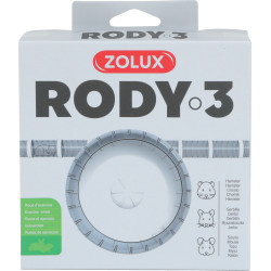 zolux 1 Geräuscharmes Übungsrad für Käfig Rody3 . Farbe weiß. Größe ø 14 cm x 5 cm . für Nagetiere. ZO-206034 Rad