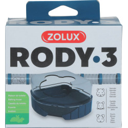 zolux 1 casa di servizi igienici per piccoli roditori. Rody3 . colore blu. dimensioni 14,3 cm x 10,5 cm x 7 cm . per roditori...