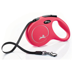 Flexi leash strap 5 meters size M Max 25 KG red color dog leash. Laisse enrouleur chien
