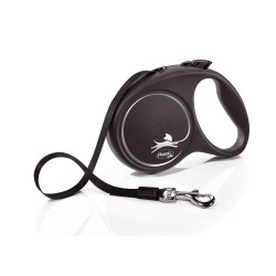 Flexi Flexi Black Design L strap 5 meters. dog leash max 50 kg. black and silver... dog leash