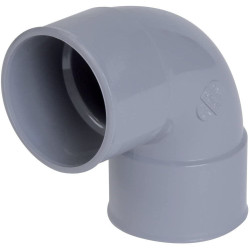 CF88 Nicoll PVC gris acodado FF 87°30 - Ø 32 mm - enchufe doble -CF88 Accesorio de drenaje de PVC