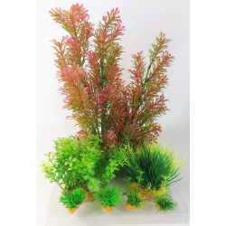 Deco plantkit idro n°1. Kunstmatige planten. 7 stuks. H 36 cm. aquariumdecoratie. zolux ZO-352150 Plante