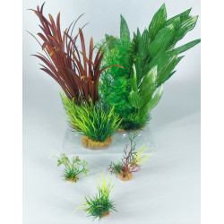 zolux Deco plantkit idro n°2. Piante artificiali. 6 pezzi. H 27 cm. decorazione acquario. ZO-352151 Plante