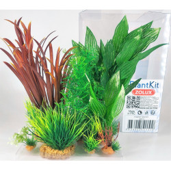 Déco plantkit idro n°2. plantes artificielles. 6 pieces. H 27 cm. décoration d'aquarium. ZO-352151 zolux