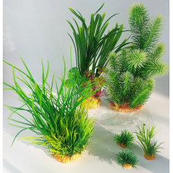 Déco plantkit idro n°3. plantes artificielles. 6 pieces. H 28 cm. décoration d'aquarium. ZO-352152 zolux