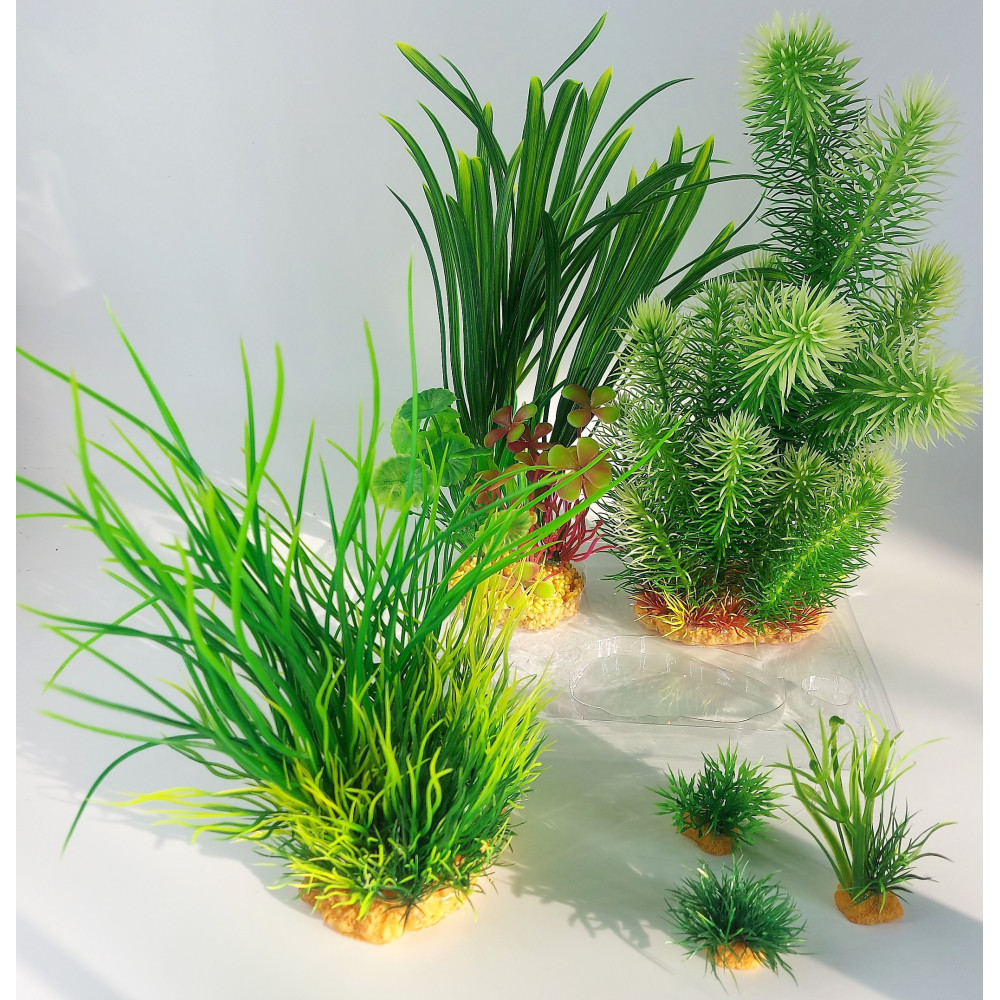 zolux Deco plantkit idro n°3. Artificial plants. 6 pieces. H 28 cm. aquarium decoration. Plante