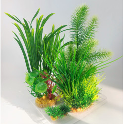 Idro n°3 do kit de plantas Deco. Plantas artificiais. 6 peças. H 28 cm. decoração de aquário. ZO-352152 Plante