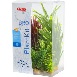zolux Deco plantkit idro n°4. Artificial plants. 7 pieces. H 33 cm. aquarium decoration. Plante
