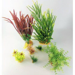 Déco plantkit idro n°4. plantes artificielles. 7 pieces. H 33 cm. décoration d'aquarium. ZO-352153 zolux