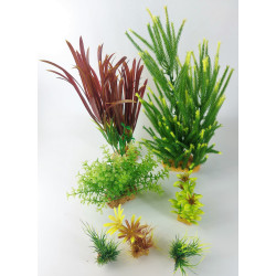 Deco plantkit idro n°4. Kunstmatige planten. 7 stuks. H 33 cm. aquariumdecoratie. zolux ZO-352153 Plante