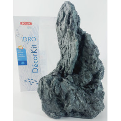 Decoração. kit Idro pedra preta n°2. dimensão 15 x 12 x Altura 20 cm. para aquário. ZO-352164 Roché pierre