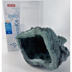 zolux Decoration. kit Idro black stone n°2. dimension 15 x 12 x Height 20 cm. for aquarium. Roché pierre