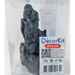 zolux Dekoration. kit Idro schwarzer Stein n°2. Abmessung 15 x 12 x Höhe 20 cm. für Aquarium. ZO-352164 Roché pierre