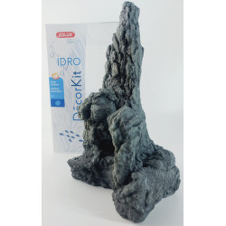 zolux Dekorsatz Idro schwarzer Stein n°3. Abmessung 17,5 x 15 x Höhe 27 cm. für Aquarium. ZO-352165 Roché pierre