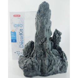 ZO-352165 zolux Decoración. Kit de piedra negra Idro n°3. Dimensión 17,5 x 15 x Altura 27 cm. para el acuario. Roché pierre