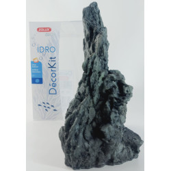 Decor. kit Idro zwarte steen n°3. afmeting 17,5 x 15 x hoogte 27 cm. voor aquarium. zolux ZO-352165 Roché pierre