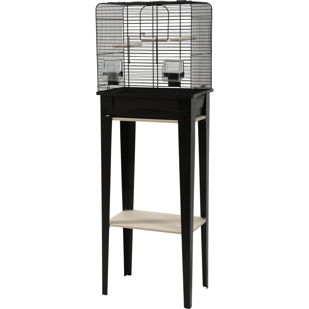zolux Cage and furniture CHIC LOFT. size S. 38 x 24,5 x height 113cm. color black. Bird cages