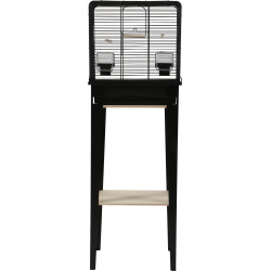 zolux Cage et meuble CHIC LOFT taille S 38 x 24,5 x hauteur 113cm couleur noir Cages oiseaux