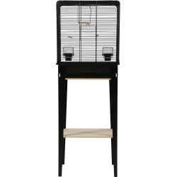 Kooi en meubilair CHIC LOFT. afmeting M. 44 x 28 x hoogte 124 cm. kleur zwart. zolux ZO-104181NOI Vogelkooien