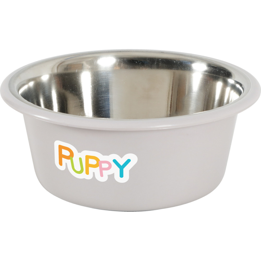 zolux Stainless steel bowl PUPPY. ø 16.5 cm . color Taupe Bowl, bowl