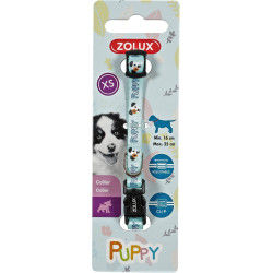 Ketting PUPPY MASCOTTE. 8 mm .16 tot 25 cm. blauwe kleur. voor puppies zolux ZO-466735BLE Puppy halsband