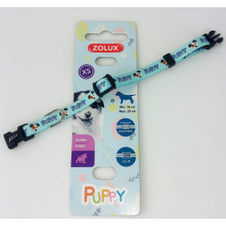 zolux Necklace PUPPY MASCOTTE. 8 mm .16 to 25 cm. blue color. for puppies Puppy collar