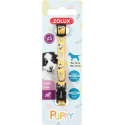 zolux Necklace PUPPY MASCOTTE. 8 mm .16 to 25 cm. yellow color. for puppies Puppy collar