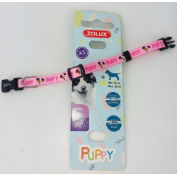 zolux Necklace PUPPY MASCOTTE. 8 mm .16 to 25 cm. pink color. for puppies Collier chiot