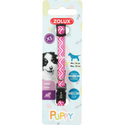 zolux Halskette PUPPY PIXIE. 8 mm .16 bis 25 cm. rosa Farbe. für Welpen ZO-466741ROS Welpen-Halsband