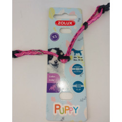 zolux Necklace PUPPY PIXIE. 8 mm .16 to 25 cm. pink color. for puppies Puppy collar