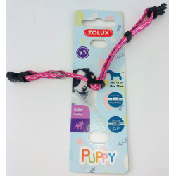 zolux Necklace PUPPY PIXIE. 8 mm .16 to 25 cm. pink color. for puppies Puppy collar