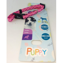 Ketting PUPPY PIXIE. 8 mm .16 tot 25 cm. roze kleur. voor puppies zolux ZO-466741ROS Puppy halsband