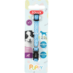 Ketting PUPPY PIXIE. 8 mm .16 tot 25 cm. blauwe kleur. voor puppies zolux ZO-466741BLE Puppy halsband