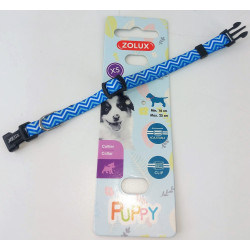 Ketting PUPPY PIXIE. 8 mm .16 tot 25 cm. blauwe kleur. voor puppies zolux ZO-466741BLE Puppy halsband
