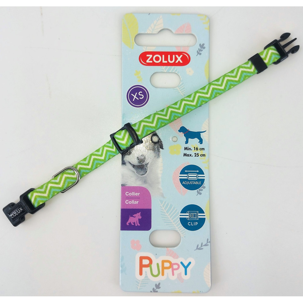 ZO-466741VER zolux Collar PUPPY PIXIE. 8 mm .16 a 25 cm. de color verde. para los cachorros Collar para cachorros
