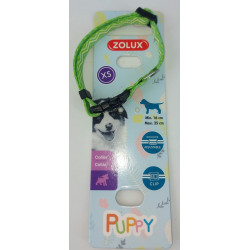 zolux Necklace PUPPY PIXIE. 8 mm .16 to 25 cm. green color. for puppies Puppy collar