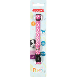 Ketting PUPPY PIXIE. 13 mm . 25 tot 39 cm. roze kleur. voor pups zolux ZO-466744ROS Puppy halsband