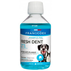 FR-170194 Francodex Fresh Dent 2 en 1 para perros y gatos 250 ml Cuidado de los dientes de los perros