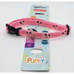 zolux Necklace PUPPY MASCOTTE. 13 mm. 25 to 39 cm. pink color. for puppies Collier chiot