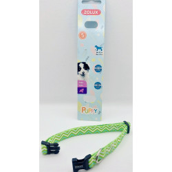 Ketting PUPPY PIXIE. 13 mm .25 tot 39 cm. groene kleur. voor puppies zolux ZO-466744VER Puppy halsband