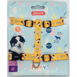 zolux Harness S PUPPY MASCOTTE. 13 mm. 27 to 42 cm. yellow color. for puppies dog harness