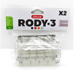 2 Tubos rectos Rody cinza transparente. tamanho ø 6 cm x 10 cm. para roedores. ZO-206027 Tubos e túneis
