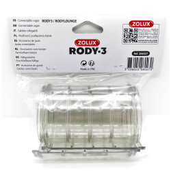zolux 2 Straight tubes Rody grey transparent. size ø 6 cm x 10 cm. for rodents. Tubes and tunnels