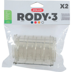 2 Tubos rectos Rody cinza transparente. tamanho ø 6 cm x 10 cm. para roedores. ZO-206027 Tubos e túneis