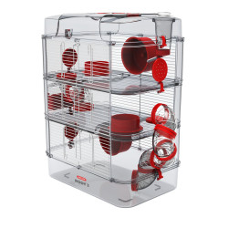 zolux Rodent cage Trio rody3. color grenadine for rodents Cage
