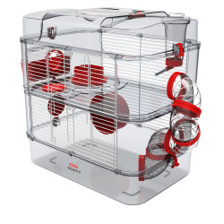 Cage Duo rody3. couleur grenadine. taille 41 x 27 x 40.5 cm H. pour rongeur ZO-206019 zolux