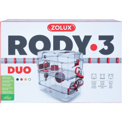 Cage Duo rody3. cor granadine. tamanho 41 x 27 x 40,5 cm H. para roedor ZO-206019 Cage