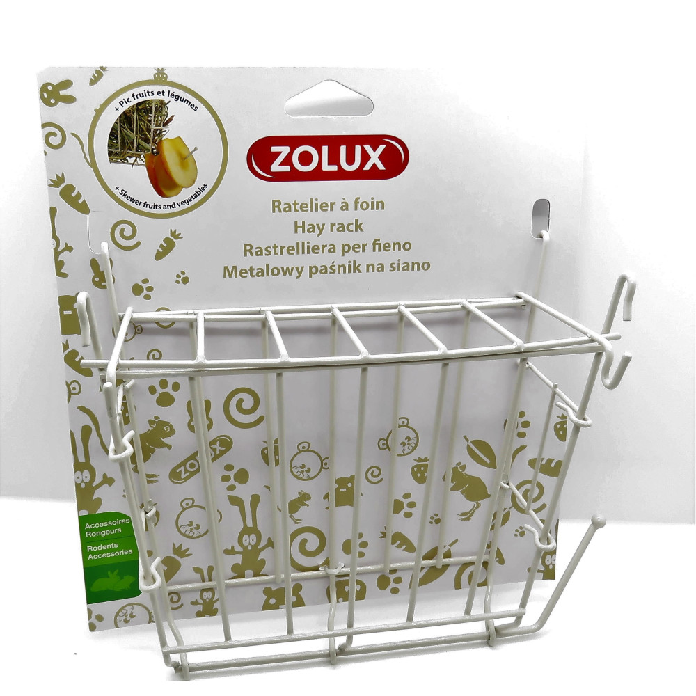 ZO-206870 zolux Hormigonera de metal beige. 20 x 6 x 18 cm. para roedores. Estante para alimentos
