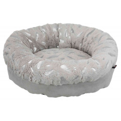 Trixie Feather bed ø 50 cm. grey/silver. for cats and small dogs. coussin et panier chat